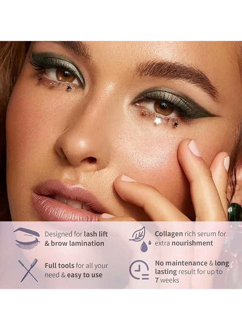 oem Lash lift kit eyelash perm kit with tint,Professional Eyelash Curling Lash Extension Set,Semi-Permanent Curling Perming Wave Suitable For Salon(Glue Upgraded Version) - Image 3